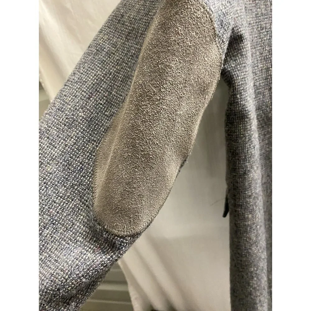 Vintage Pioneer Wear Western Sport coat Jacket Grey Elbow Patches 44L Wool Blend